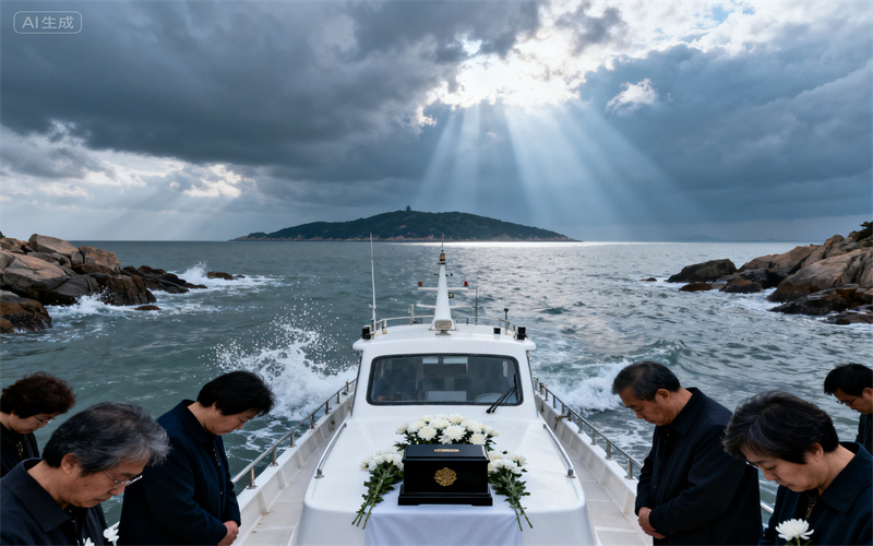 天津滨海新区公益海葬温情故事｜家属为妻子完成遗愿-2