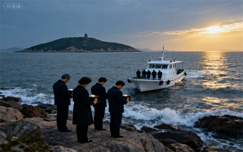 天津南疆码头公益海葬案例｜家属陪伴丈夫海撒送别