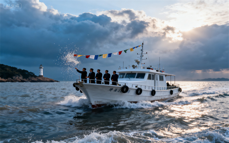 天津塘沽港海葬服务故事｜子女共同丈夫海撒送别-2