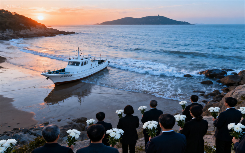 天津包船海葬纪实｜完成丈夫最后的举办海上告别仪式