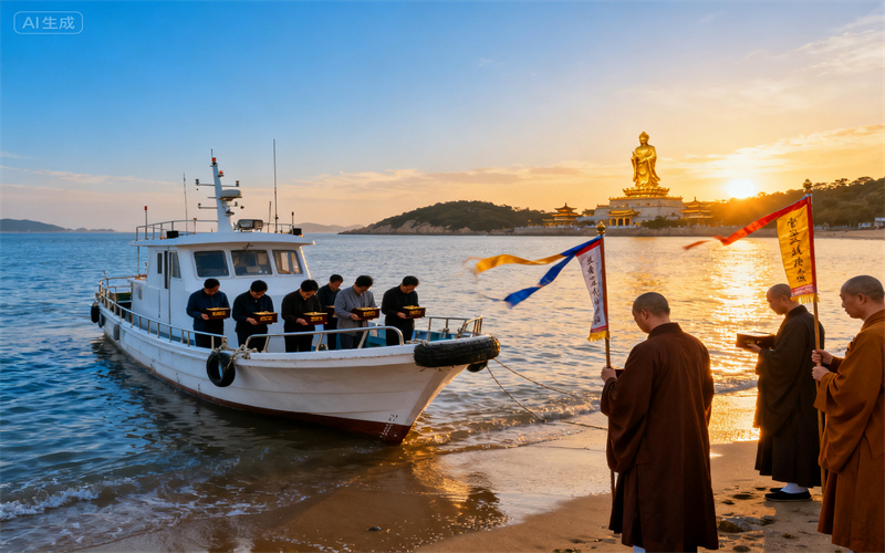 天津塘沽港公益海葬服务案例｜家属为外婆举办海上告别仪式